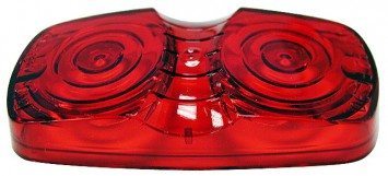 Peterson Manufacturing P6j-v13815r Double Bulls-eye Clearance Marker Replacement Lens, Red