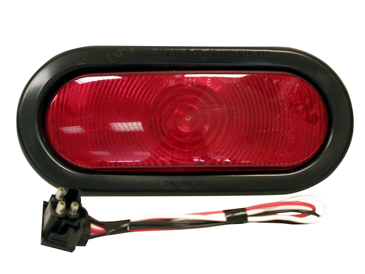 Peterson Manufacturing P6j-421kr Oval Sealed Stop & Tail Light Kit, Red
