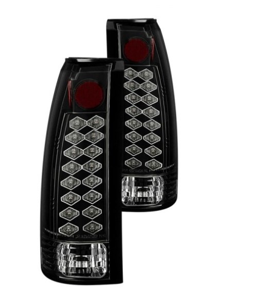 5001351 1995-2000 Chevy C-k Series Black Led Tail Lights