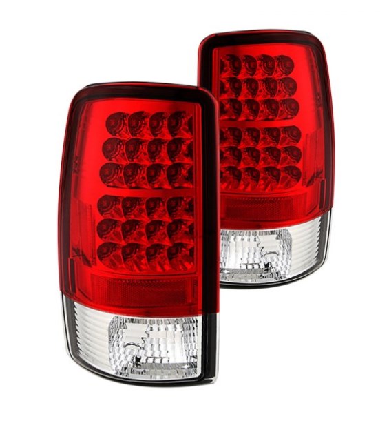 5001542 Chevy Suburban Chrome & Red Led Tail Lights
