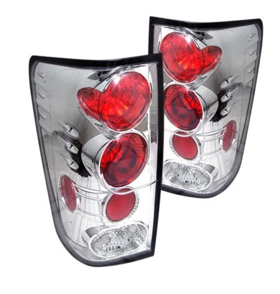 5007032 2004-2015 Nissan Titan Chrome & Red Euro Tail Lights