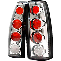 1988-1998 Chevy Ck Series 1500 & 2500 Euro Style Tail Lights - Chrome