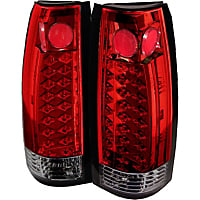1988-1998 Chevy Ck Series 1500, 2500 & 3500 Led Tail Lights - Red Clear