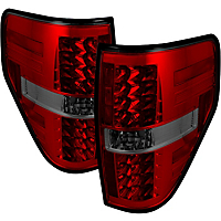 Ford F150 2009-2014 Led Tail Lights - Red Smoke