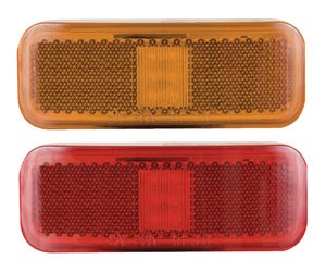 O24-mcl40abp Yellow Surface Mount Led Marker & Clearance Lights With Reflex, 2 Diode