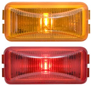 O24-al90rbp Mini Thinline Sealed Led Marker & Clearance Lights, Red