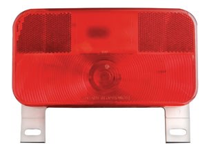 O24-rvst50p Red Rv Combination Tail Lights, Passenger Side - White Base