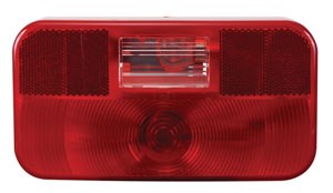O24-rvst55p Rv Combination Tail Lights With Back-up Lights, Red