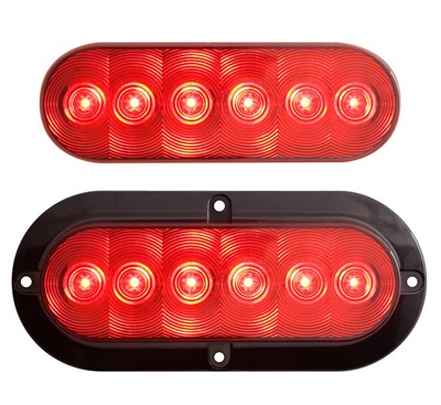 O24-stl12rk 6 In. 6 Diode Oval Led Kit, Red