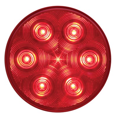 O24-stl13rk 4 In. Red Round Led Kit, 7 Diode