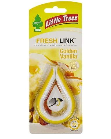 C15-ctk5203224 Little Trees Fresh Link Auto Air Freshener, Golden Vanilla