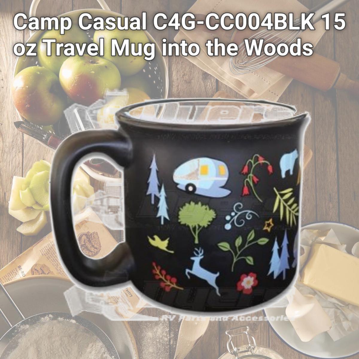 Picture of Camp Casual C4G-CC004BLK 15 oz Travel Mug into the Woods