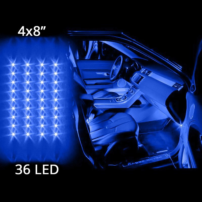 041004b 8 In. Interior Led Accent Kit, Blue - 4 Piece