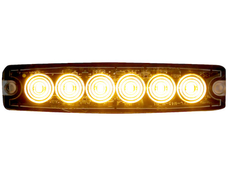 8892202 5.14 In. Surface Mount Ultra Thin 6 Led Strobe Light, Amber & Clear