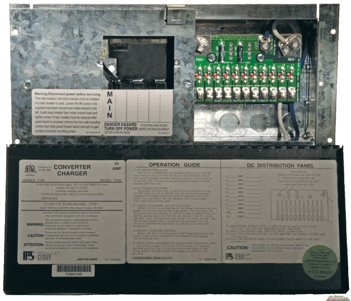 UPC 853779006007 product image for Parallax Power 7155RVP 30-55A DC Solid State Power Center Converter RV Camper | upcitemdb.com