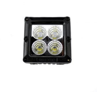 264511clf 3 In. Led Light With Four 5w Flood Pattern Cree Xte Leds - Clear & Chrome