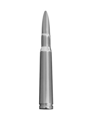 264ant50br 5 Ft. 0.50 Cal Bullet Shaped Aluminum Antenna - Universal Fitment, Brushed Aluminum