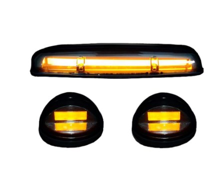 264155bkhp Smoked Cab Roof Light Lens For 2002-2007 Gmc & Chevy - 3 Piece