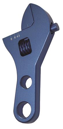 5821 No.3 To No.8 Aluminum An Fitting Adjustable Wrench - Blue