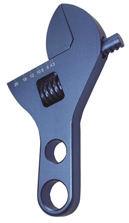 5822 No.10 To No.20 Aluminum An Fitting Adjustable Wrench - Blue