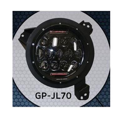 Gpjl70 7 In. Round Projector Led Headlights With Rgb Accents For Jeep Jl, Black