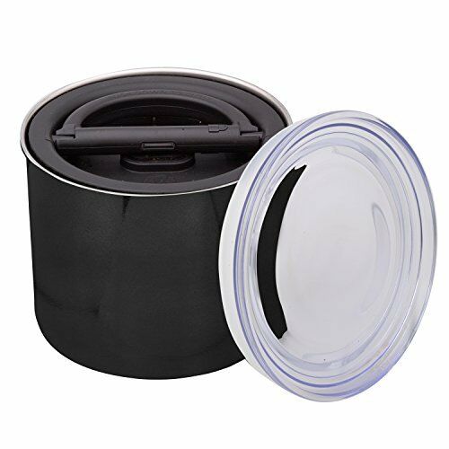 P4j-as0204 4 In. Airscape Stainless Steel Coffee Food Storage Canister - Black