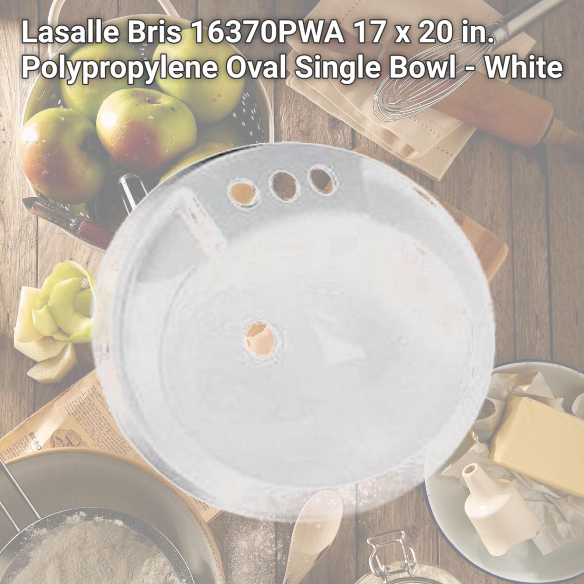 Picture of Lasalle Bris 16370PWA 17 x 20 in. Polypropylene Oval Single Bowl - White