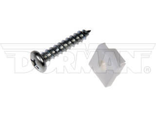 Dorman 785104D No. 14 x 1.25 in. License Plate Fasteners, White & Zinc Clear