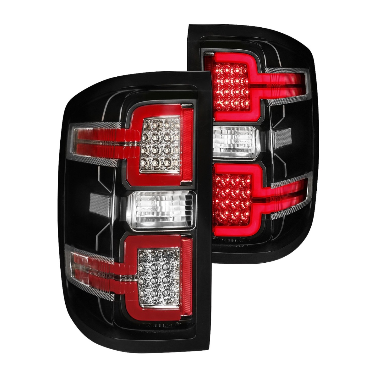 311289 Black Sequential Fiber Optic Led Tail Light For Chevy Silverado 1500-3500