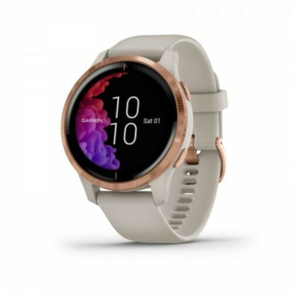  GAR-010N217321 Venu AMOLED GPS Watch, Sand & Rose Gold