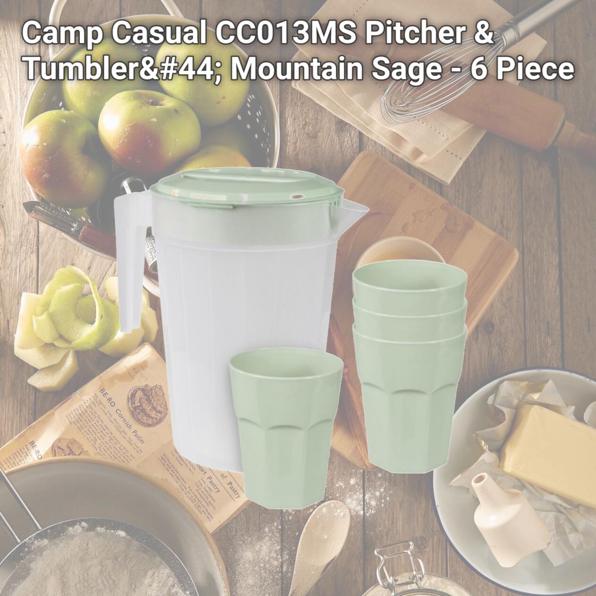 Picture of Camp Casual CC013MS Pitcher & Tumbler, Mountain Sage - 6 Piece