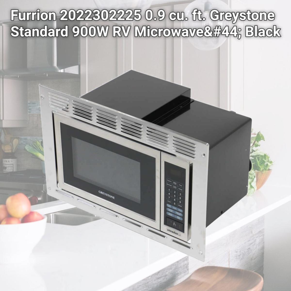 Picture of Furrion 2022302225 0.9 cu. ft. Greystone Standard 900W RV Microwave&#44; Black