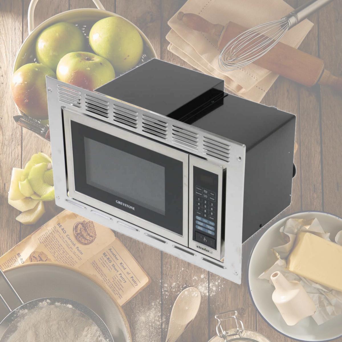 Picture of Furrion 2022302225 0.9 cu. ft. Greystone Standard 900W RV Microwave&#44; Black