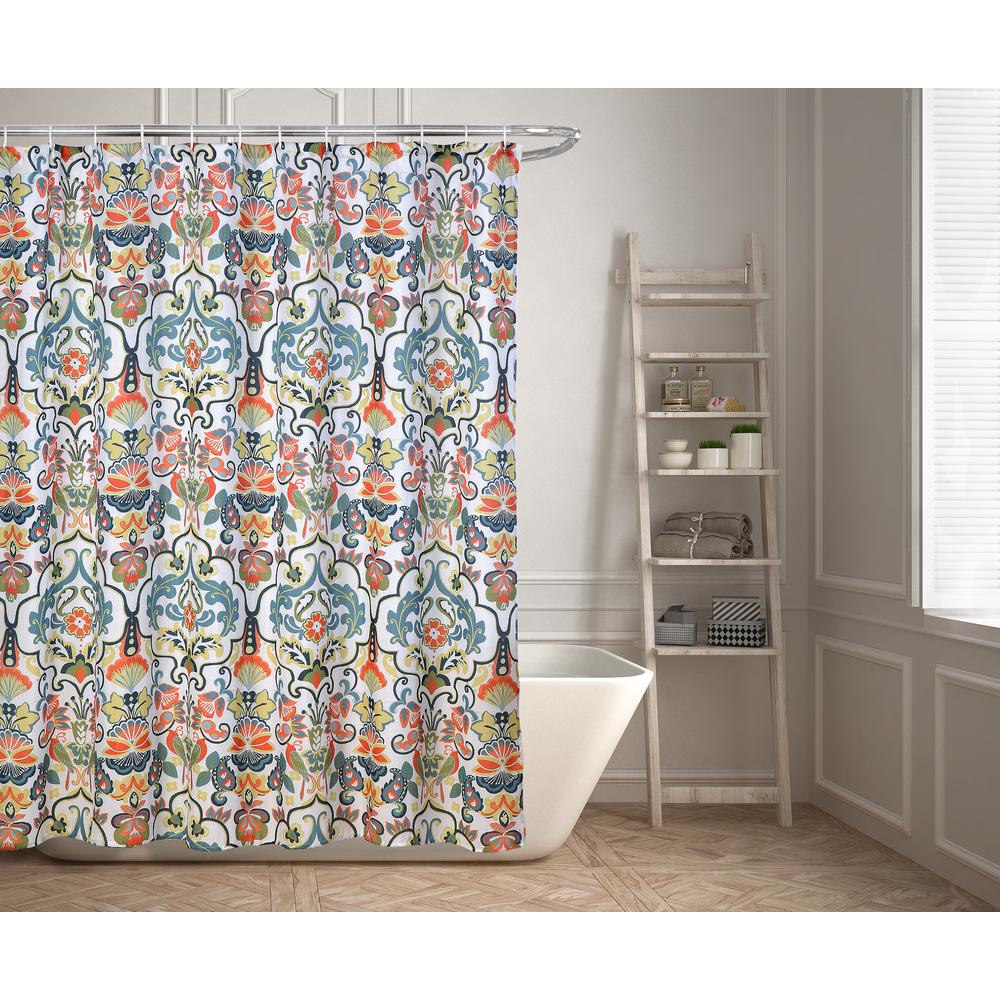 Sc045415 70 X 70 In. Emery Printed Fabric Shower Curtain