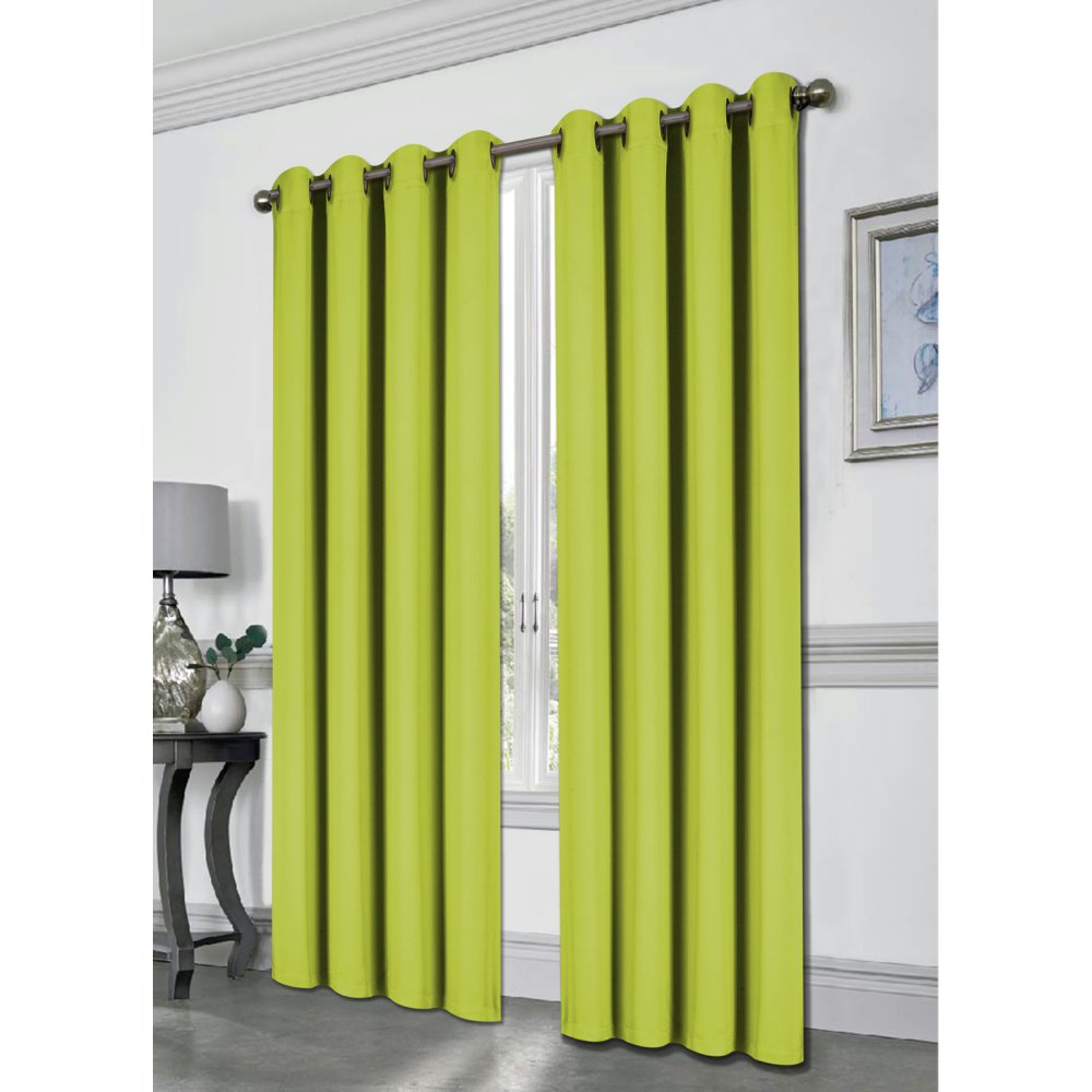 Cp051447 54 X 84 In. Tessa Grommet Blackout Curtain, Lime