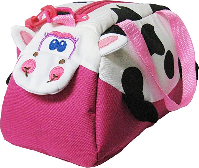 16212 3 Pieces Matching Set Cow Duffel - Pink