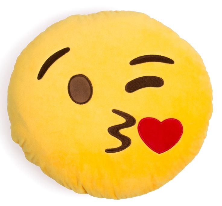 52002 Kissy 12 In. Emoji Pillow