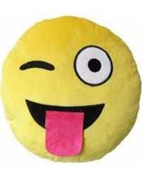 52005 Tongue Out 12 In. Emoji Pillow