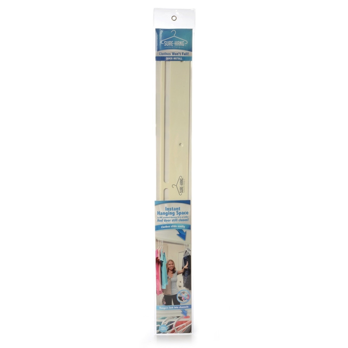 Sh30-100wh-12 32 X 3.75 In. Instant Hanging Space & Hanging Rod, White