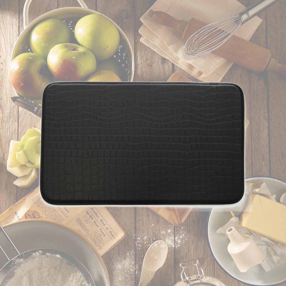 Picture of Stephan Roberts Home 2.5F-CAF15-04 18 x 30 in. Faux Leather Kitchen Anti-Fatigue Mat - Crocodile Black