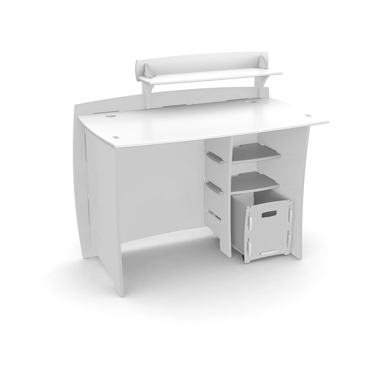 Kids Complete Desk System Set - White