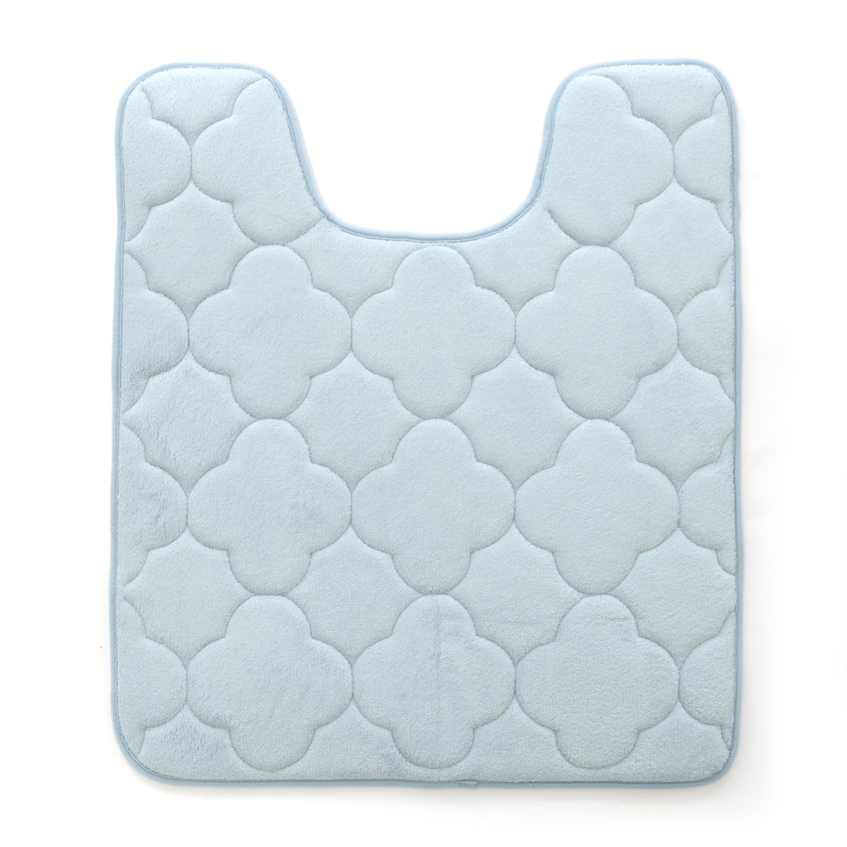 21 X 24 In. Embroidered Memory Foam Contoured Bath Mat - Sterling Blue