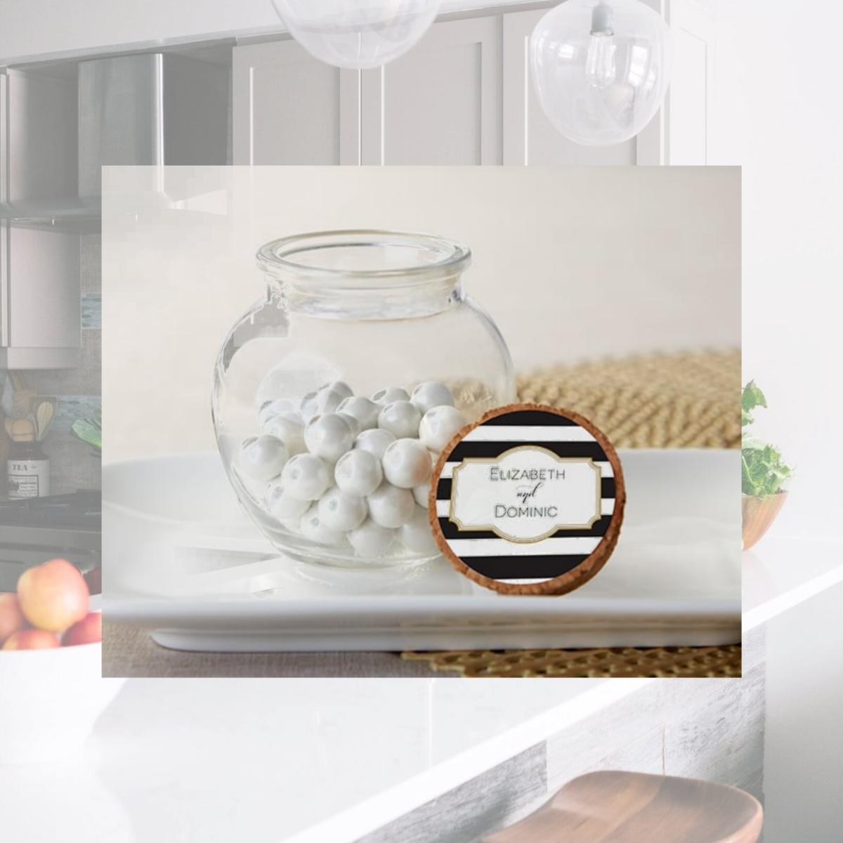 Picture of Kate Aspen 27137NA-CL Personalized Classic Glass Sphere Jar - Set of 12