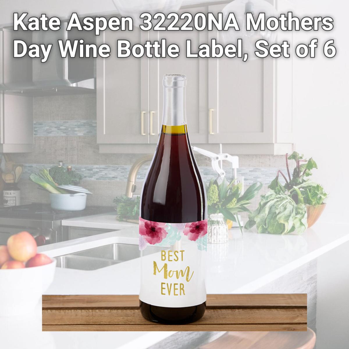 Picture of Kate Aspen 32220NA Mothers Day Wine Bottle Label, Set of 6