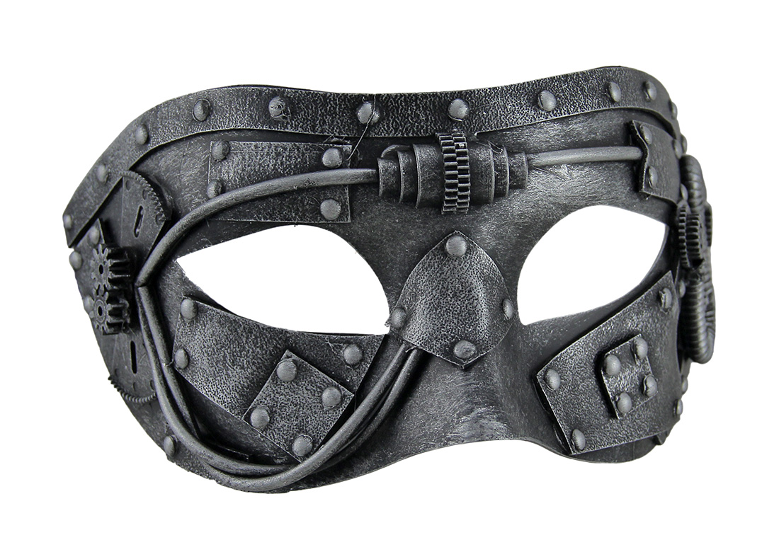 Kayso Gm103bksl Steampunk Gladiator Mask, Silver