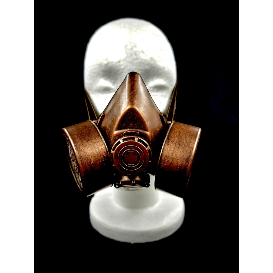 Kayso Gsm004br Adjustable Elastic Strap Steampunk Gas Mask, Bronze