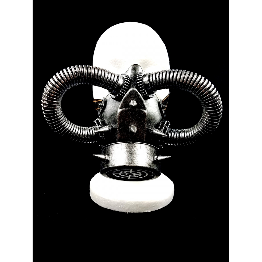 Kayso Gsm005sl Steampunk Gas Mask With Tubes, Silver