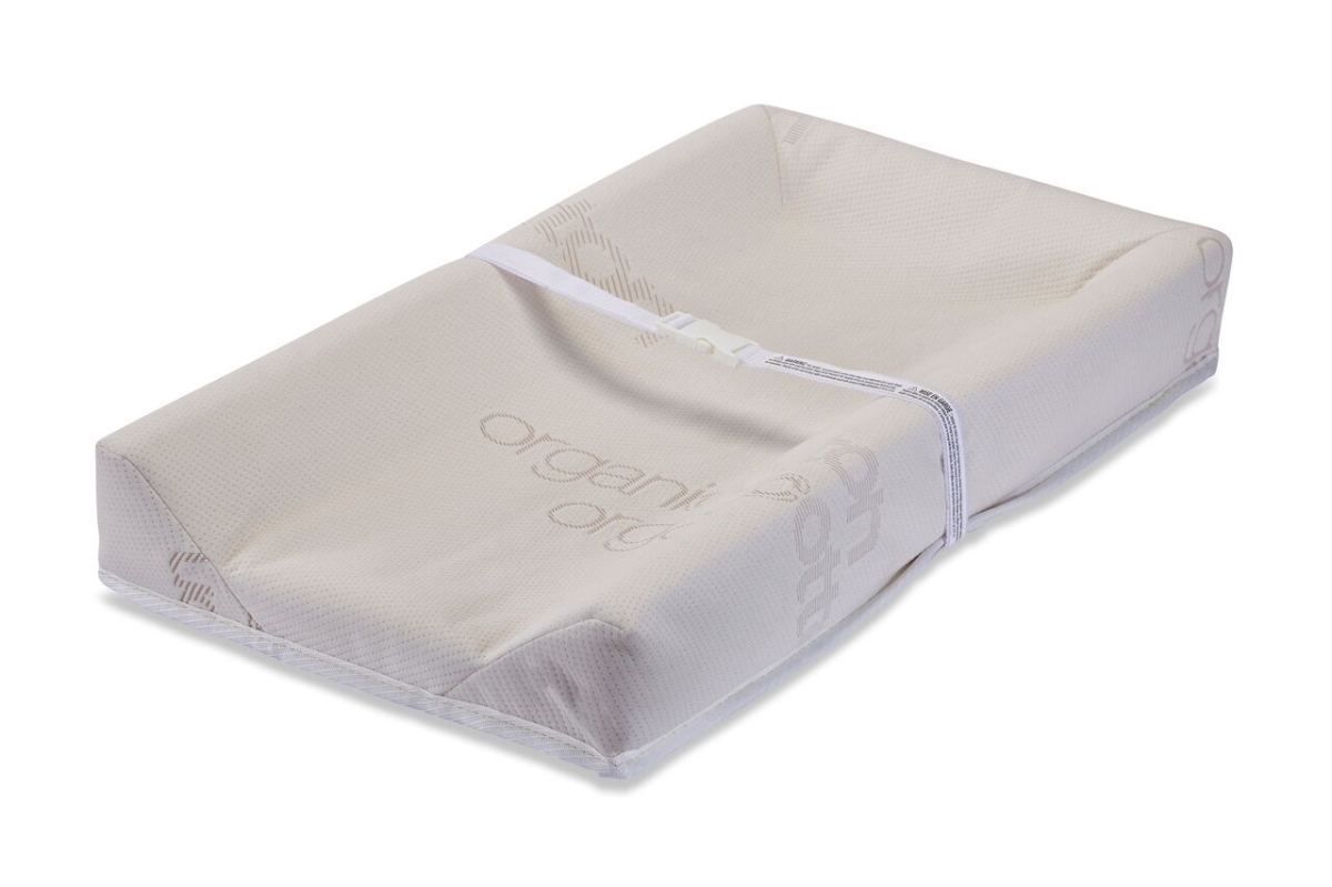32 in. 3-Sided Pad with Blended Organic Cotton Cover, White