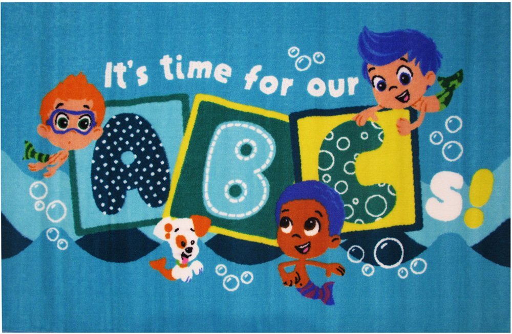 Fun Rug Bg-42 3958 39 X 58 In. Nickelodeon Bubble Guppies Its Time For Our Abc Kids Rugs