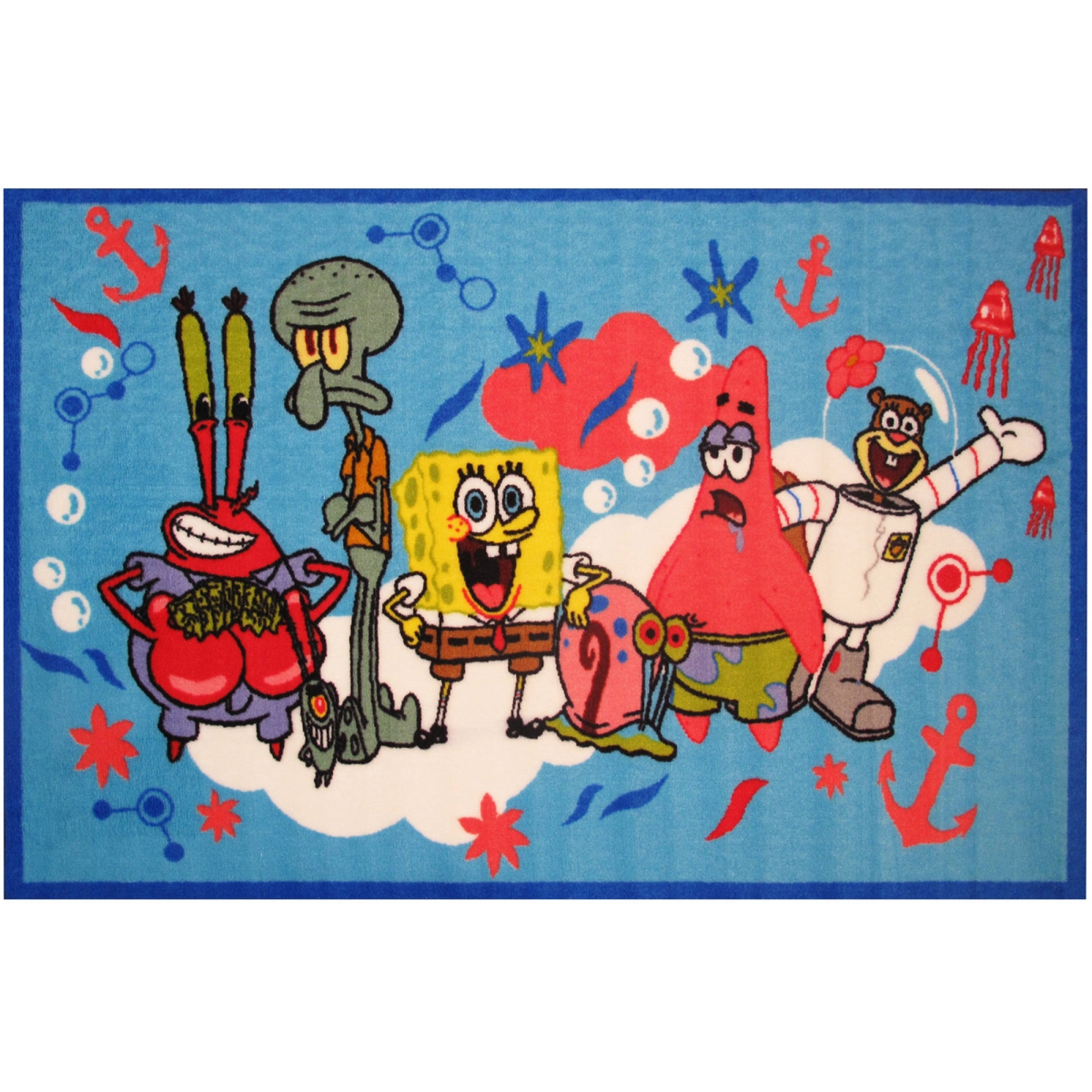 Fun Rug Sb-15 1929 19 X 29 In. Nickelodeon Spongebob & Friends Kids Rugs, Multicolor